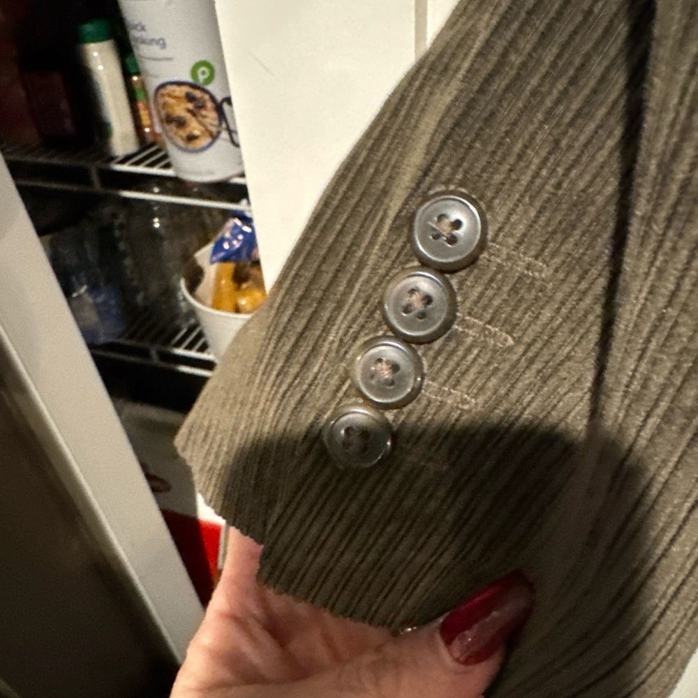 Men's Classic Corduroy Blazer in Olive - Picture 3 of 7